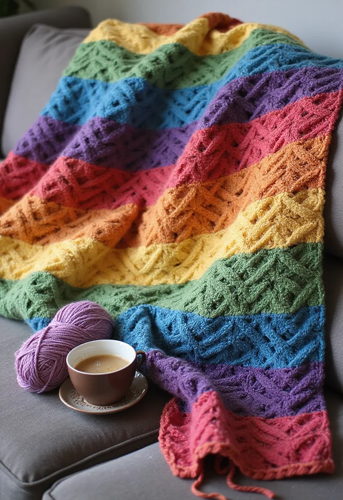 25 Cozy Home Ideas from Free Crochet Patterns for Afghans - 3. Textured Ripple Afghan