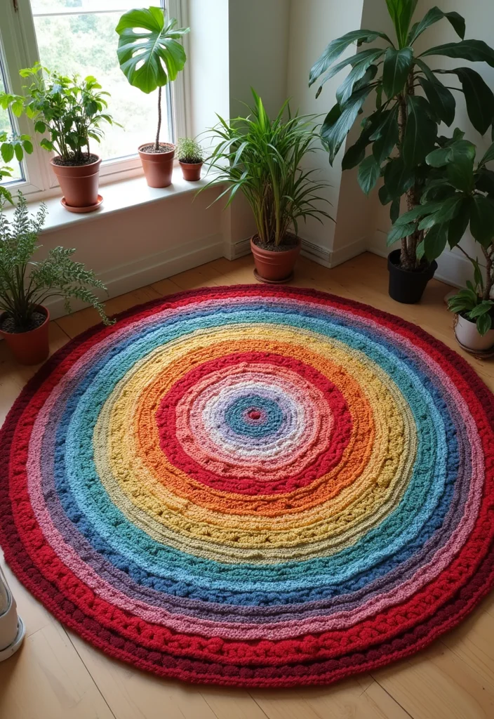 25 Cozy Home Ideas from Free Crochet Patterns for Afghans - 4. Circle of Friends Afghan