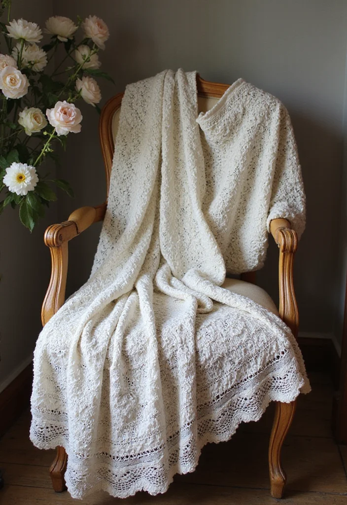 25 Cozy Home Ideas from Free Crochet Patterns for Afghans - 9. Vintage Lace Afghan