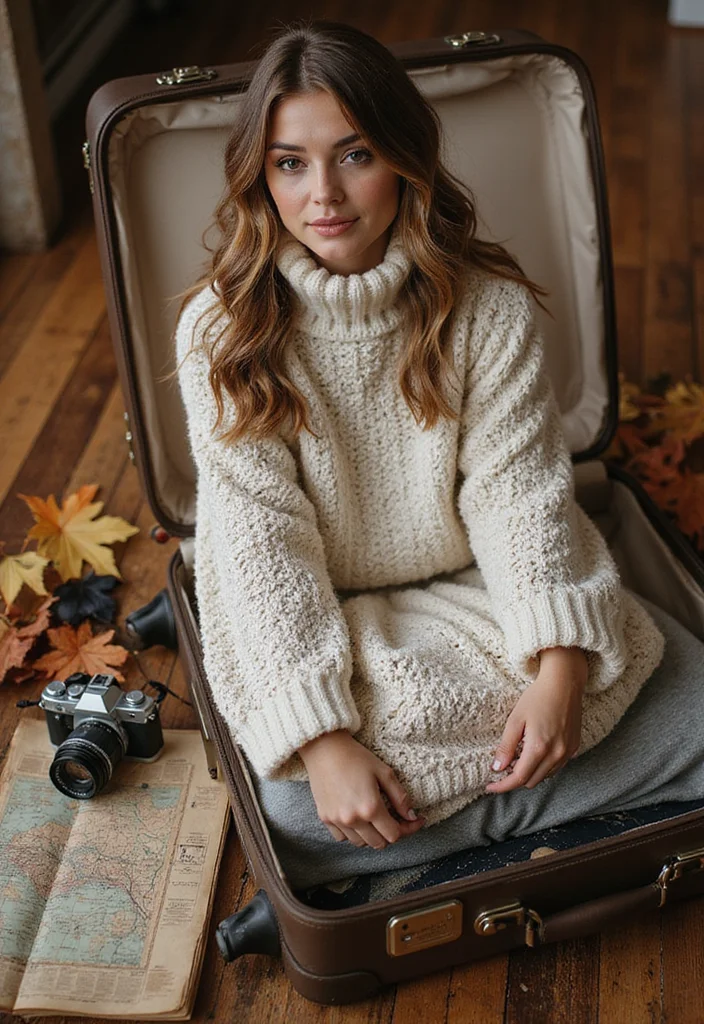 25 Cozy Outfits Created with Crochet Sweater Patterns (Free!) - 9. Travel-Friendly Crochet Sweater