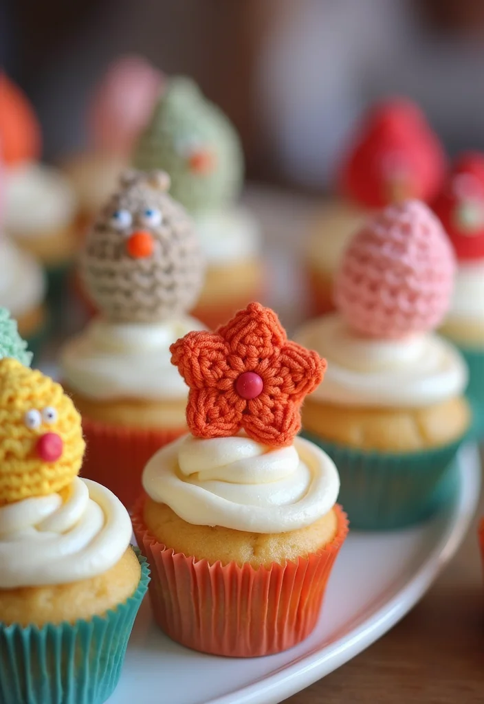 25 Easy Projects from Crochet Patterns for Beginners - 17. Crochet Cupcake Toppers