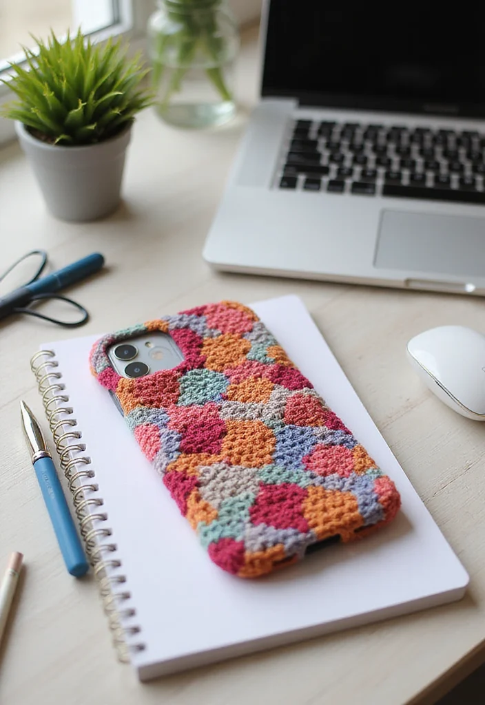 25 Easy Projects from Crochet Patterns for Beginners - 19. Crochet Phone Case