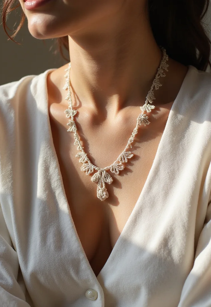 25 Easy Projects from Crochet Patterns for Beginners - 23. Crochet Necklace