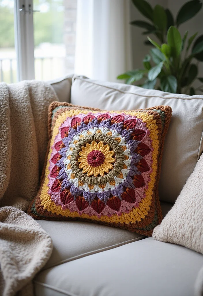 25 Easy Projects from Crochet Patterns for Beginners - 4. Crochet Pillow Cover