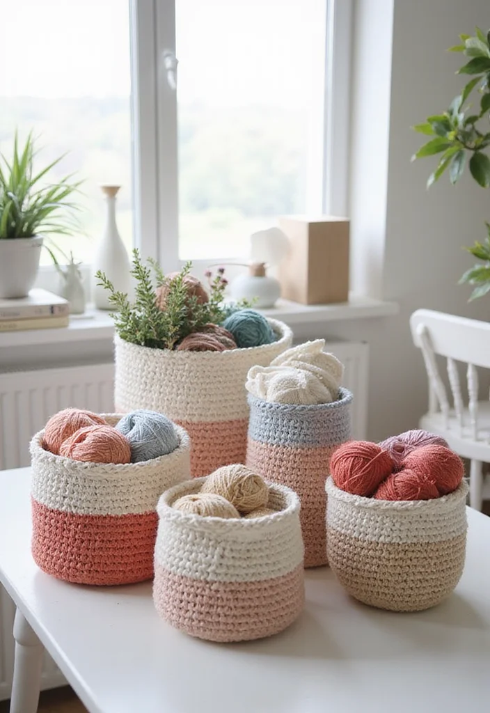 25 Easy Projects from Crochet Patterns for Beginners - 6. Crochet Baskets