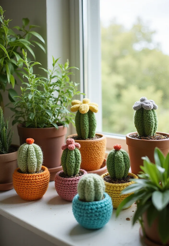 25 Elegant Designs Inspired by Lily of the Valley Crochet - 13. Cozy Cactus Covers