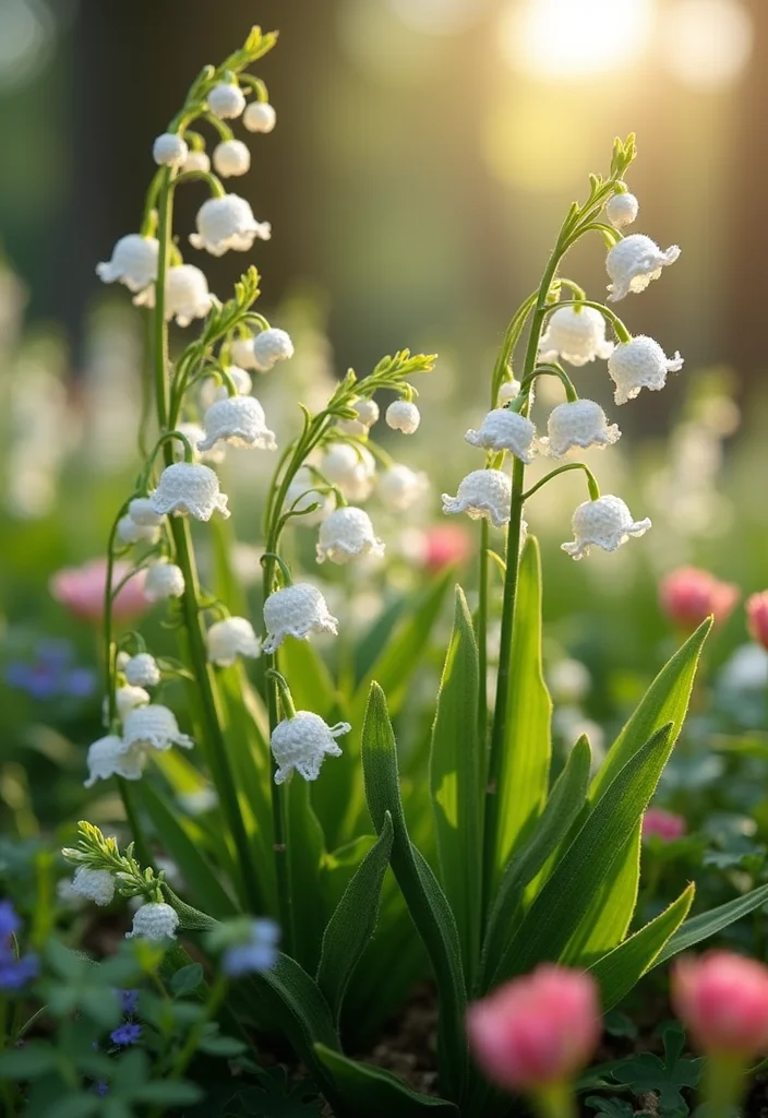 25 Elegant Designs Inspired by Lily of the Valley Crochet - 24. Whimsical Garden Stakes