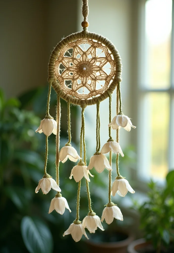 25 Elegant Designs Inspired by Lily of the Valley Crochet - 25. Decorative Dreamcatchers