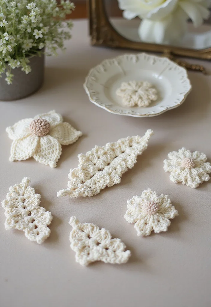 25 Elegant Designs Inspired by Lily of the Valley Crochet - 9. Delicate Hair Accessories