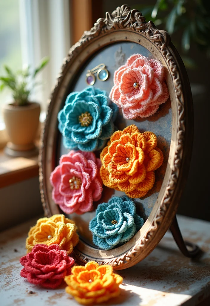 25 Floral Crafts Using Crochet Flowers: Free Patterns to Brighten Your Home - 3. Crochet Flower Hair Accessories