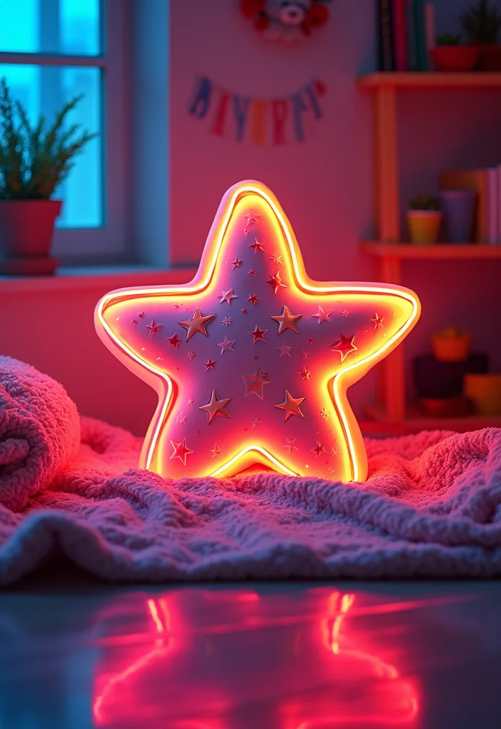 25 Gorgeous Versions of the 6-Day Star Blanket Crochet - 11. Bright Neon Pop