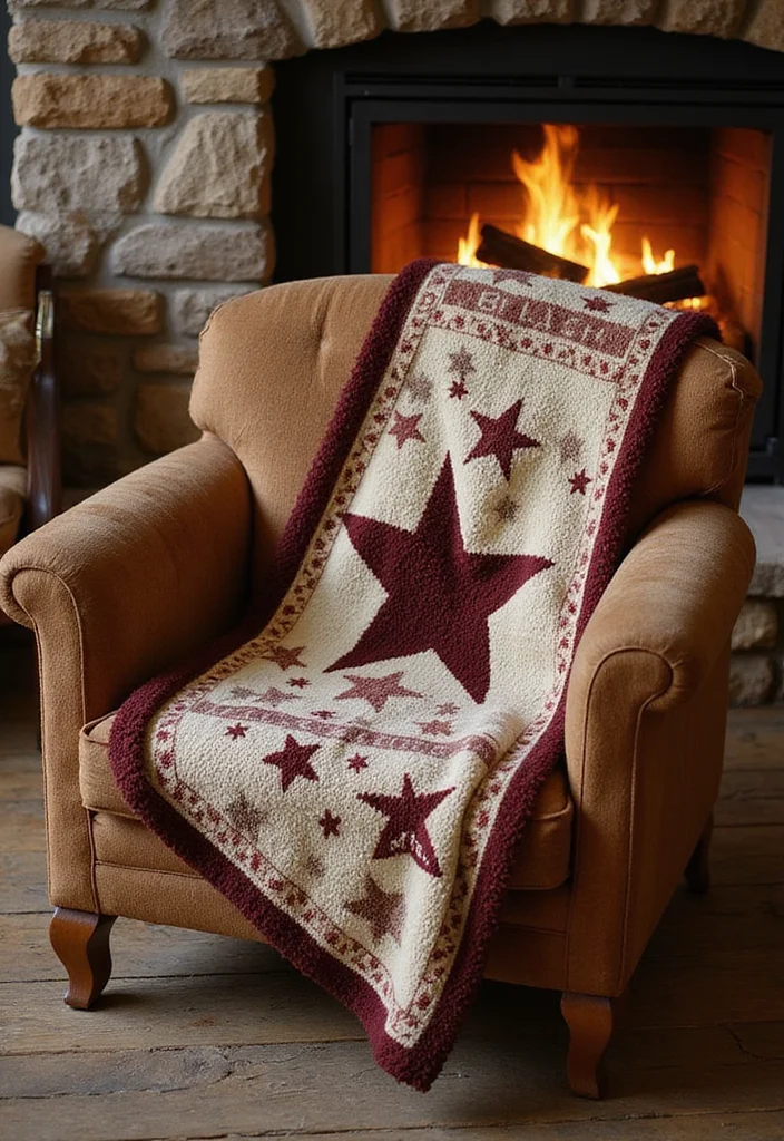 25 Gorgeous Versions of the 6-Day Star Blanket Crochet - 22. Cozy Cabin Retreat