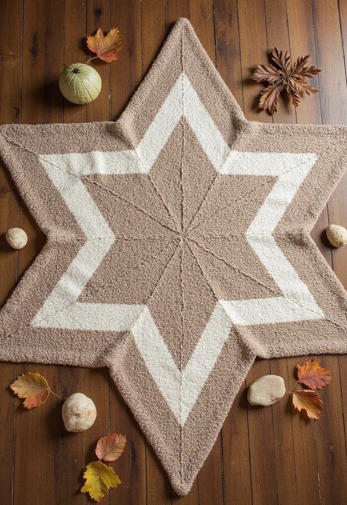25 Gorgeous Versions of the 6-Day Star Blanket Crochet - 4. Nature-Inspired Earth Tones