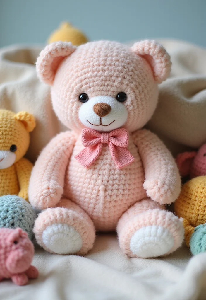 25 Soft Toys You Can Make with Crochet Teddy Bear Pattern Free - 1. Classic Teddy Bear