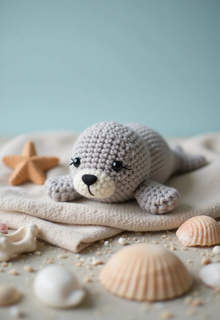 25 Soft Toys You Can Make with Crochet Teddy Bear Pattern Free - 11. Cozy Seal
