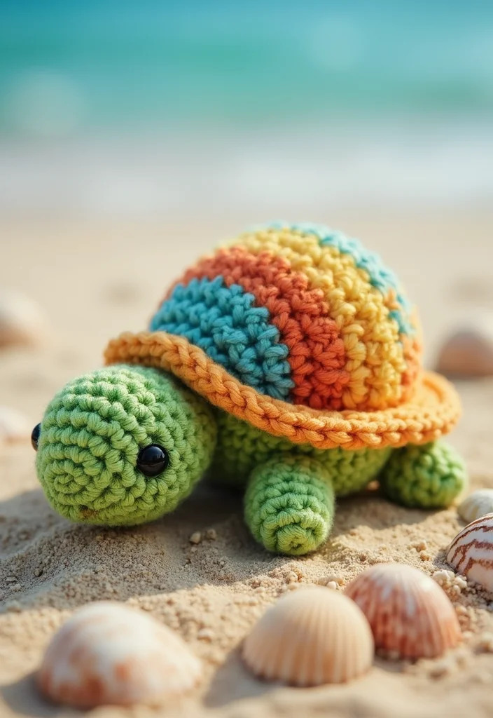 25 Soft Toys You Can Make with Crochet Teddy Bear Pattern Free - 16. Adorable Turtle