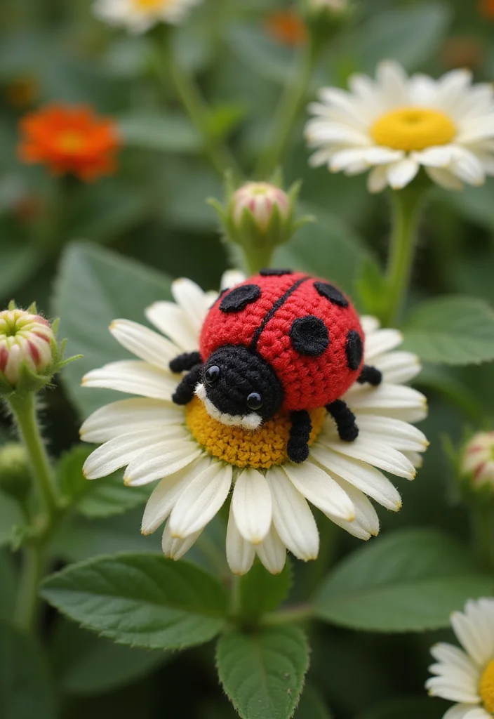 25 Soft Toys You Can Make with Crochet Teddy Bear Pattern Free - 21. Charming Ladybug