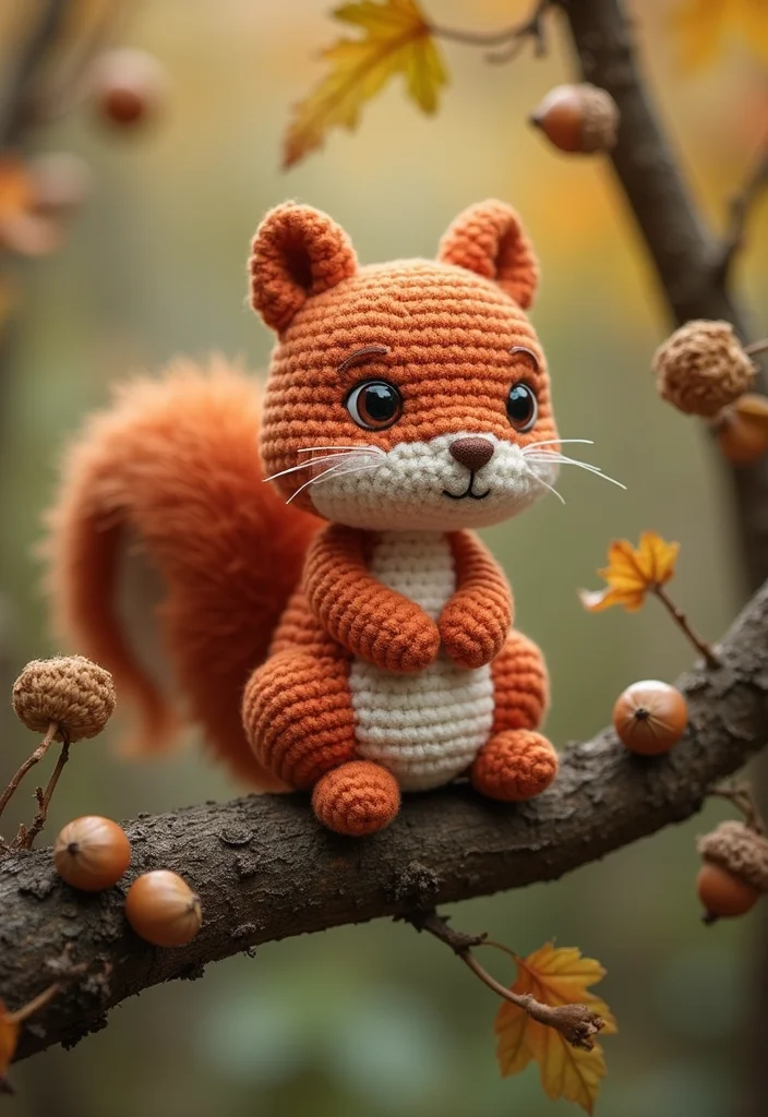 25 Soft Toys You Can Make with Crochet Teddy Bear Pattern Free - 22. Sweet Squirrel