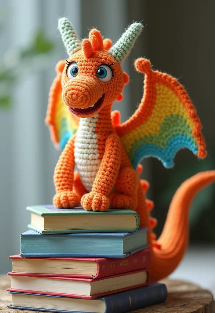 25 Soft Toys You Can Make with Crochet Teddy Bear Pattern Free - 25. Unique Dragon