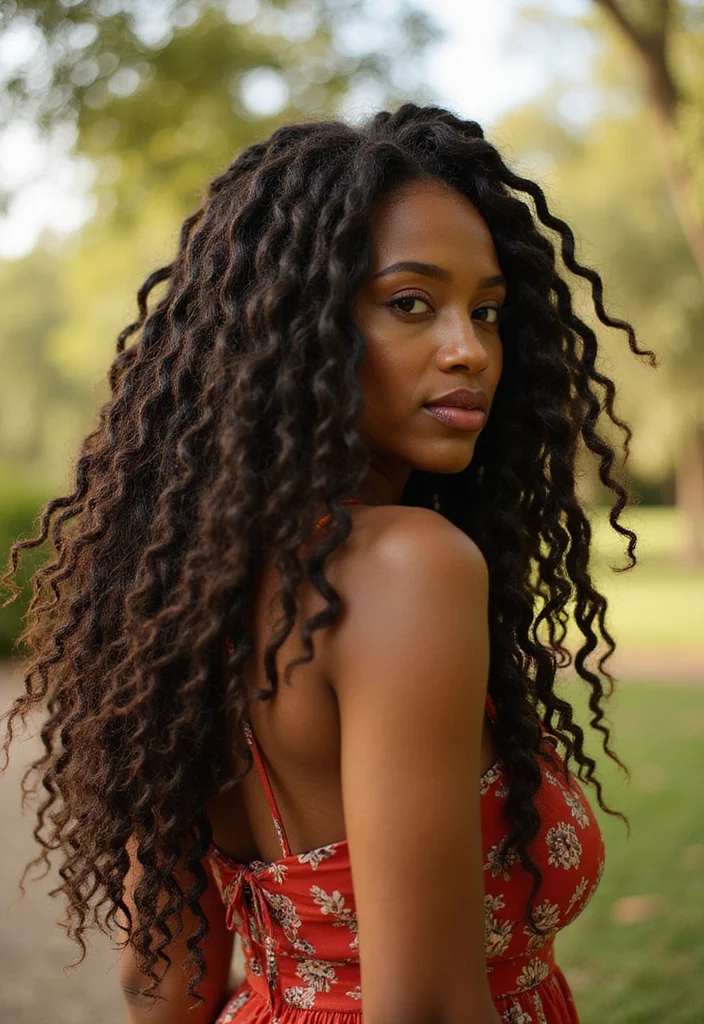 25 Stunning crochet hairstyles for black women to Recreate - 1. Flowing Goddess Locs