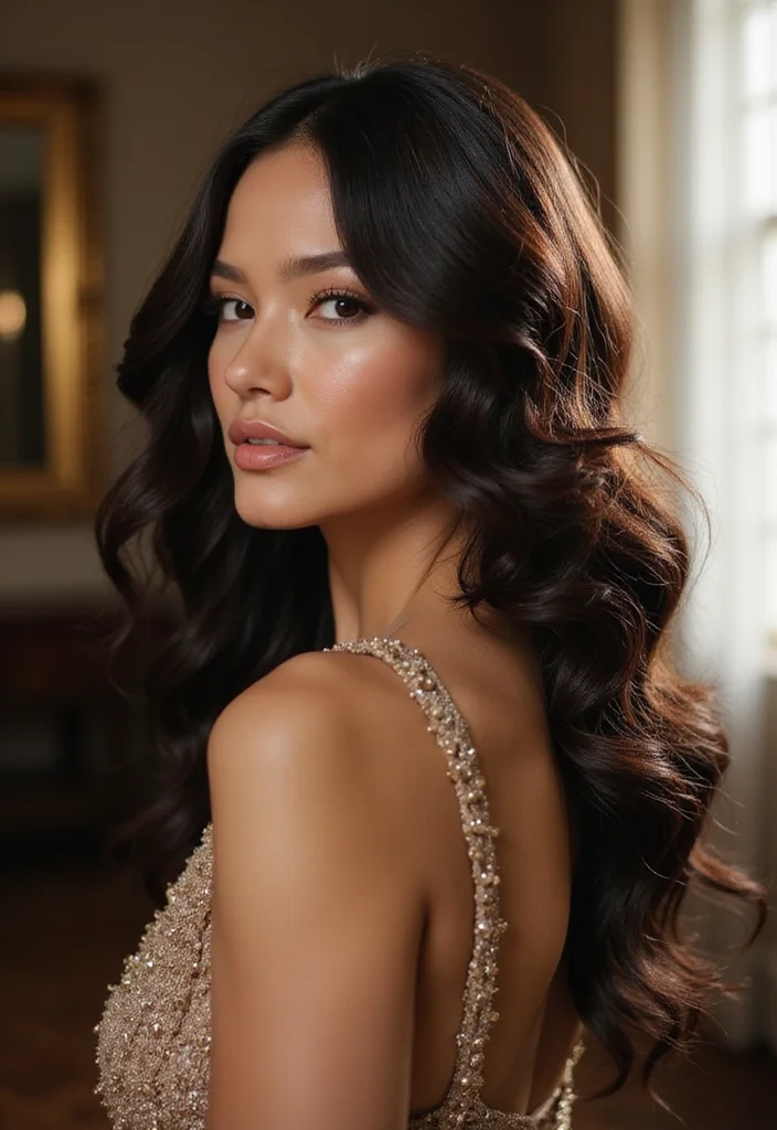 25 Stunning crochet hairstyles for black women to Recreate - 10. Side-Swept Crochet Waves