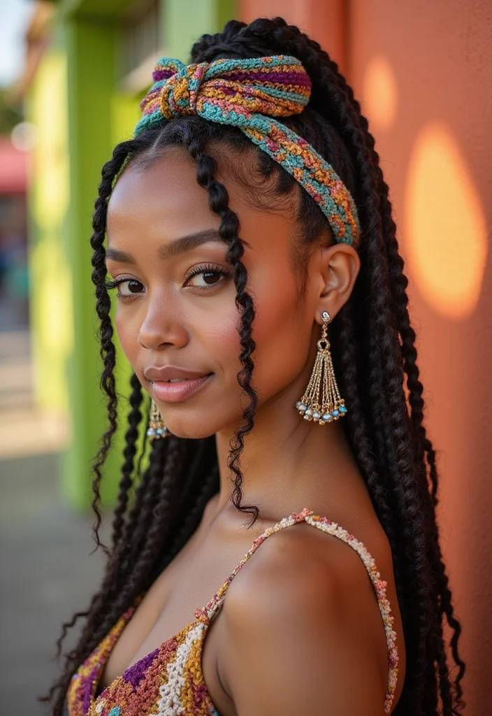 25 Stunning crochet hairstyles for black women to Recreate - 14. Crochet Hair with Accessories