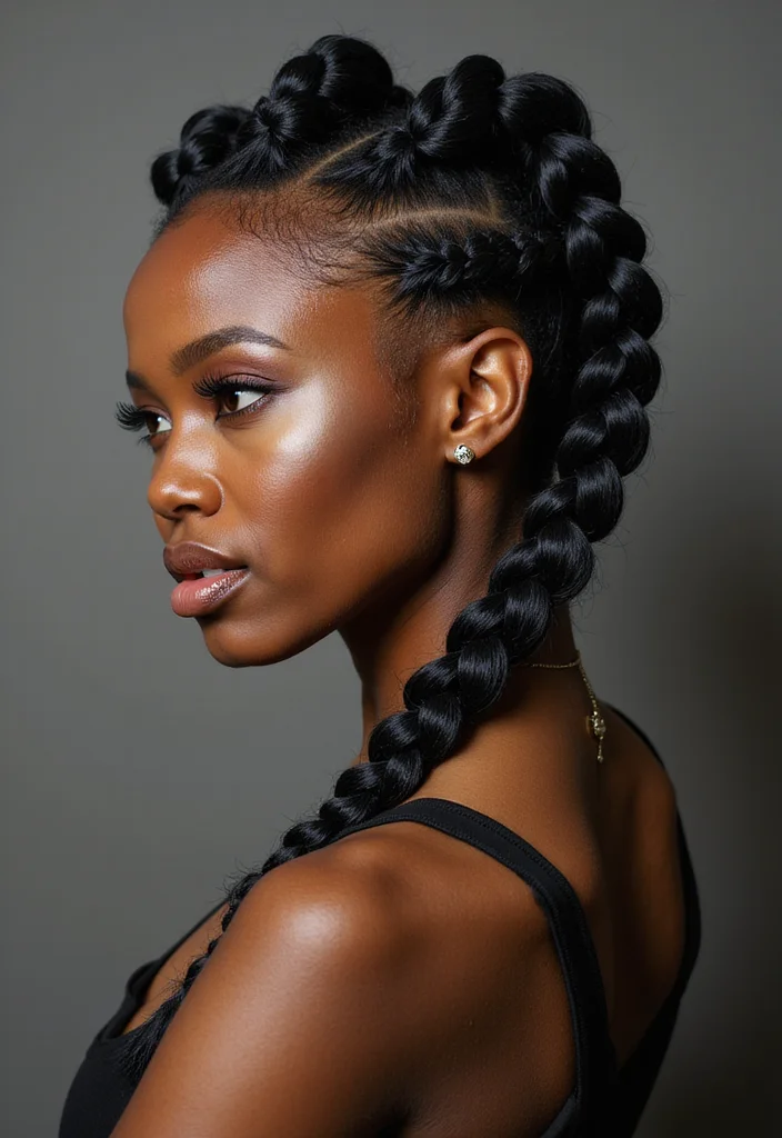 25 Stunning crochet hairstyles for black women to Recreate - 18. Crochet Braids with Undercut