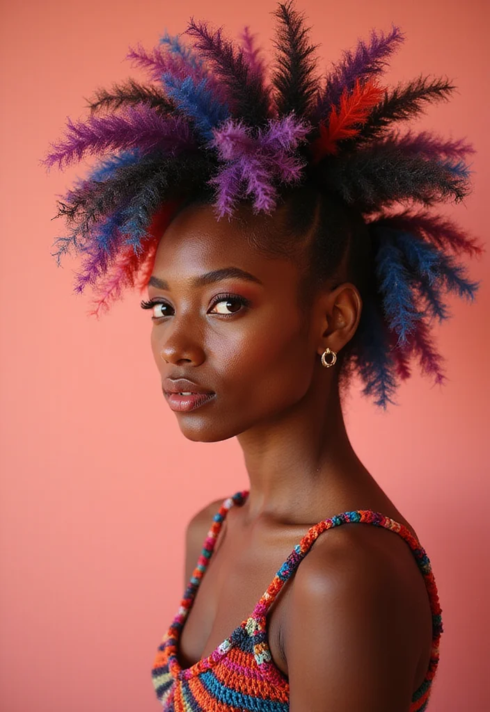 25 Stunning crochet hairstyles for black women to Recreate - 22. Whimsical Crochet Styles