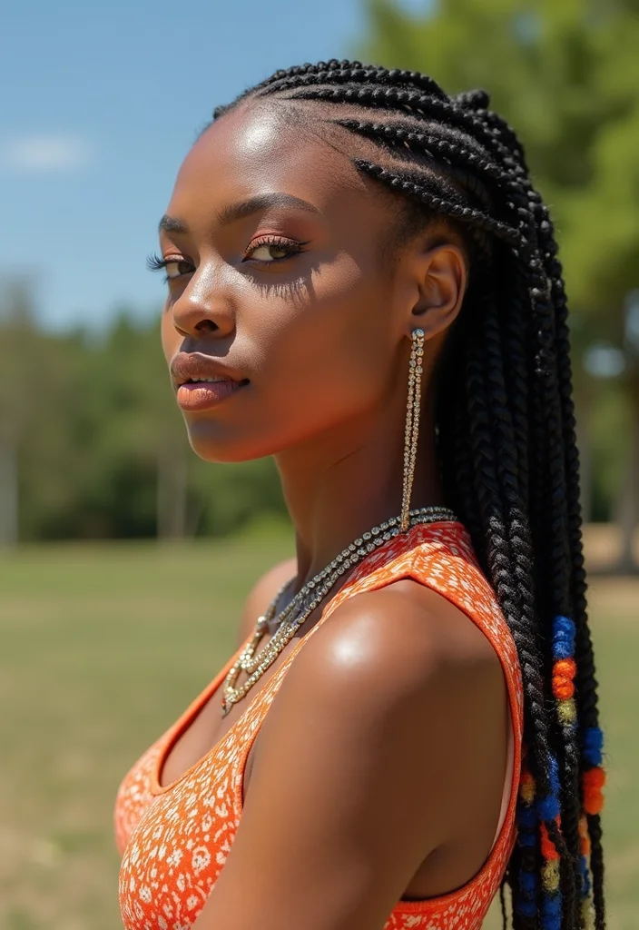 25 Stunning crochet hairstyles for black women to Recreate - 4. Box Braids with a Twist
