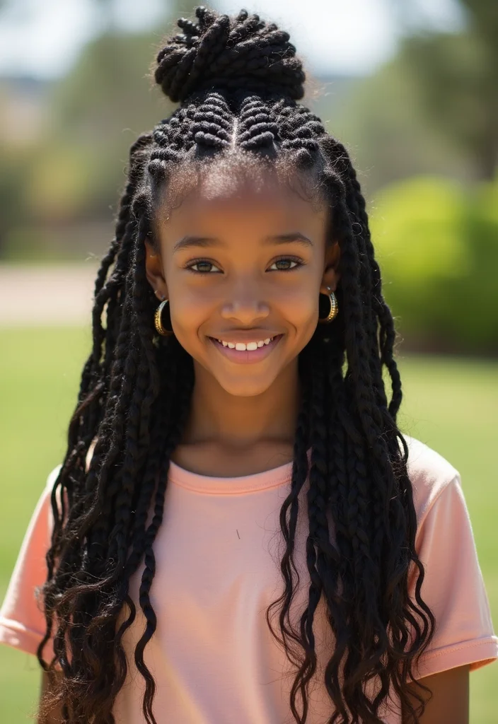 25 Stunning crochet hairstyles for black women to Recreate - 8. Half-Up, Half-Down Crochet Styles