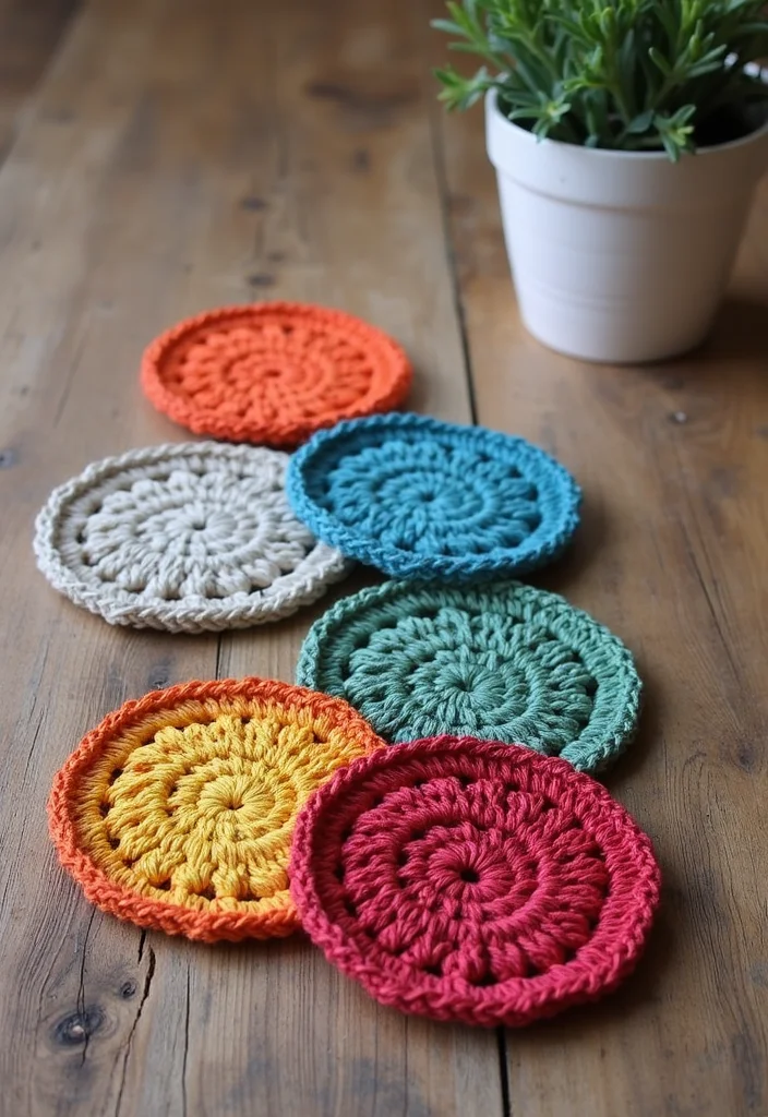 26 Beginner-Friendly Ideas with Easy Crochet Projects for Beginners - 1. Cozy Crochet Coasters