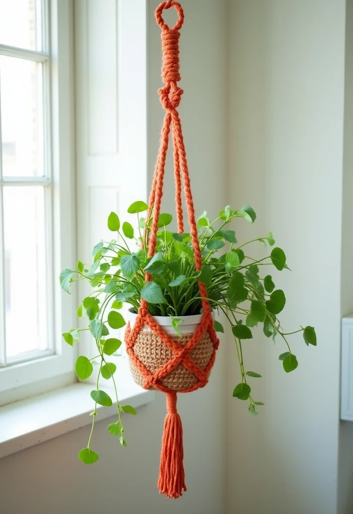 26 Beginner-Friendly Ideas with Easy Crochet Projects for Beginners - 2. Simple Crochet Plant Hangers