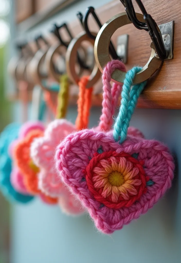 26 Beginner-Friendly Ideas with Easy Crochet Projects for Beginners - 7. Simple Crochet Keychains