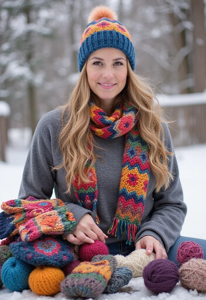 26 Colorful Designs Using Granny Square Crochet Pattern - 18. Cozy Beanie