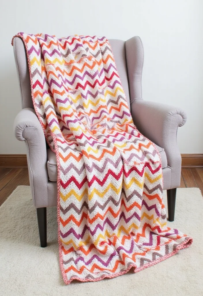26 Cozy Designs from Crochet Baby Blanket Free Patterns - 24. Chevron Cutie Blanket