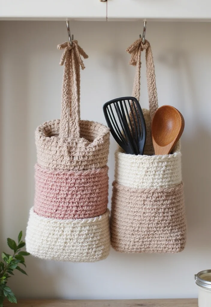 26 Creative Kitchen Ideas Using Crochet Pot Holders: Free Patterns to Brighten Up Your Space - 13. Crochet Pouch Pot Holders