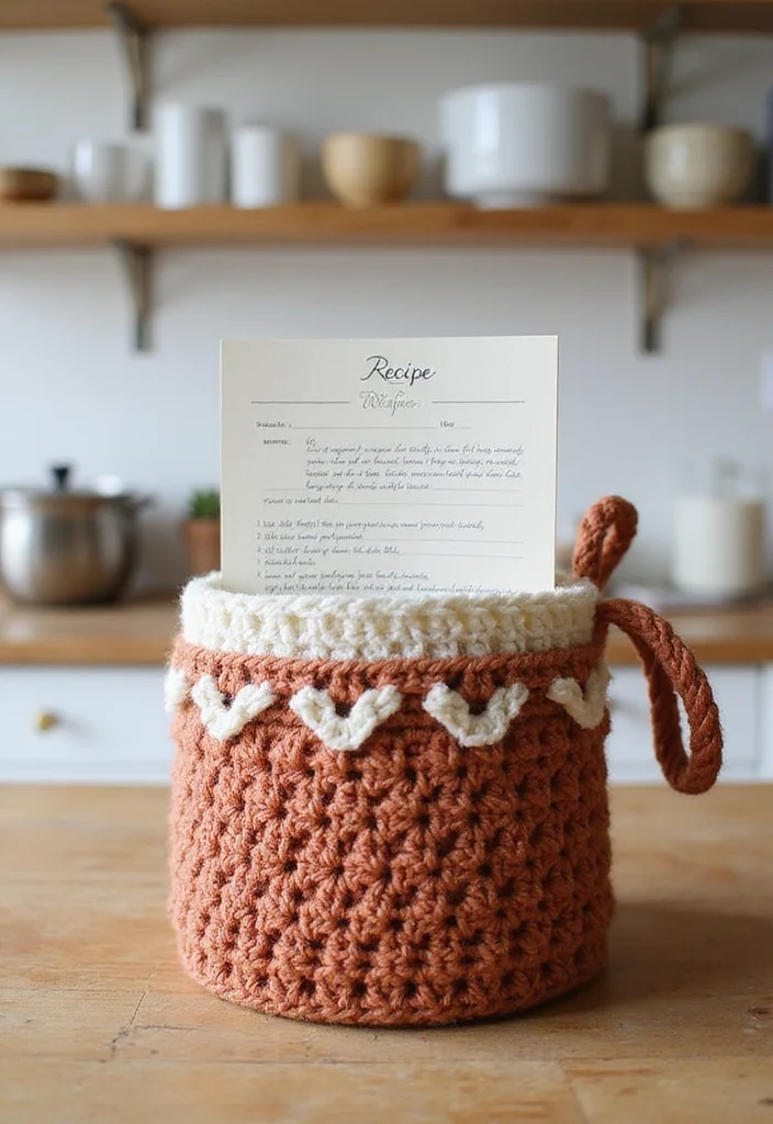 26 Creative Kitchen Ideas Using Crochet Pot Holders: Free Patterns to Brighten Up Your Space - 16. Crochet Pot Holders with Pocket for Recipes