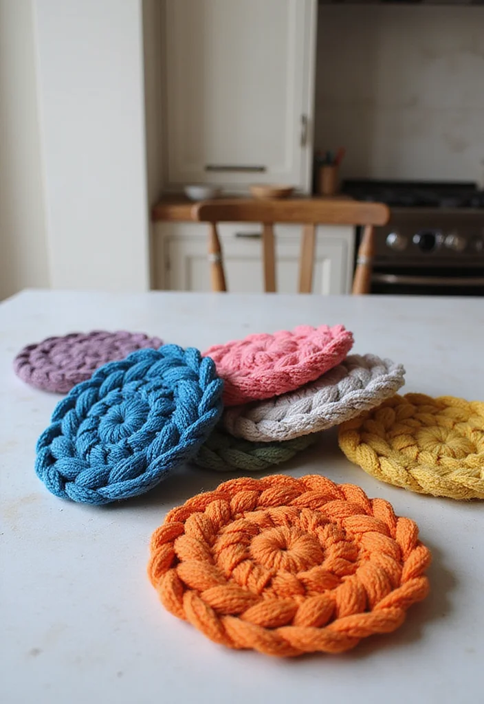 26 Creative Kitchen Ideas Using Crochet Pot Holders: Free Patterns to Brighten Up Your Space - 22. Braided Crochet Pot Holders