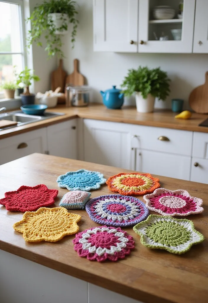 26 Creative Kitchen Ideas Using Crochet Pot Holders: Free Patterns to Brighten Up Your Space - 3. Textured Granny Square Pot Holders