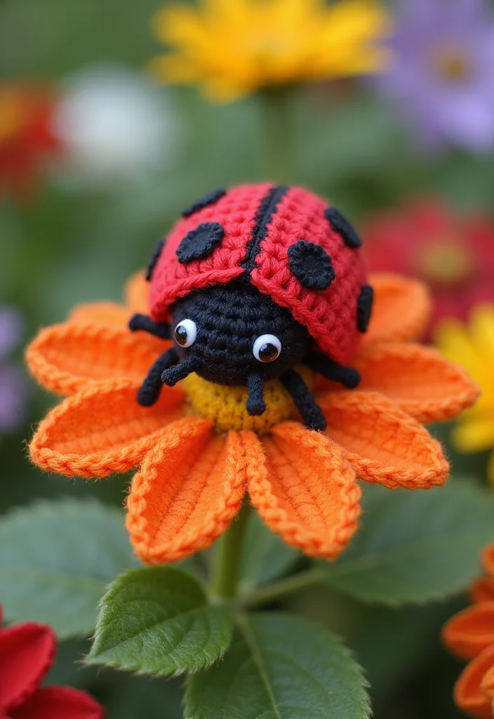 26 Cute Toys from Crochet Animals Free Patterns - 14. Sweet Crochet Ladybug