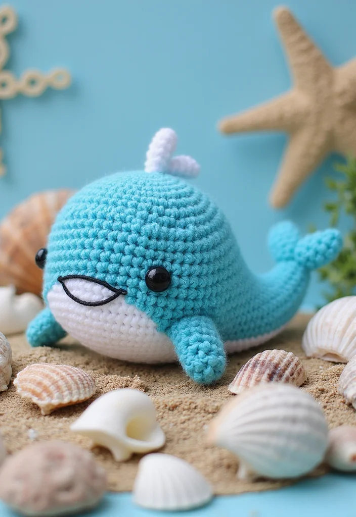 26 Cute Toys from Crochet Animals Free Patterns - 17. Happy Crochet Whale