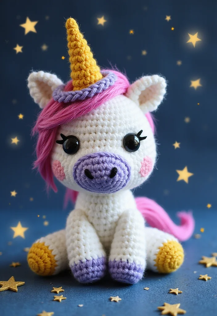 26 Cute Toys from Crochet Animals Free Patterns - 19. Magical Crochet Unicorn