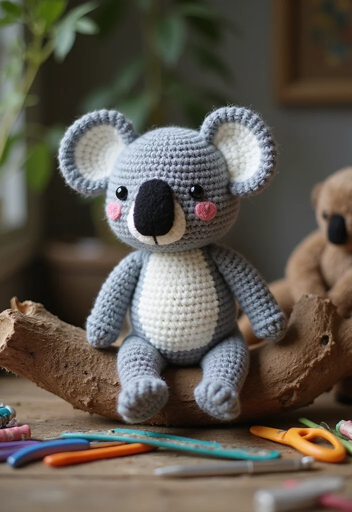 26 Cute Toys from Crochet Animals Free Patterns - 24. Huggable Crochet Koala