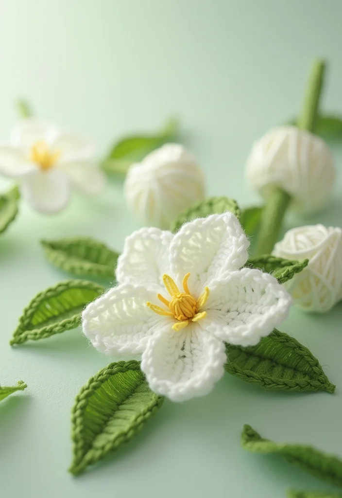 26 Floral Designs to Learn How to Crochet a Flower Easily - 21. Delicate Jasmine