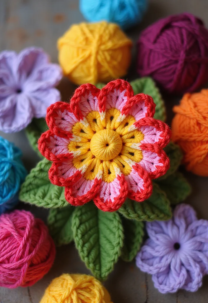 26 Floral Designs to Learn How to Crochet a Flower Easily - 5. Cheerful Pansy
