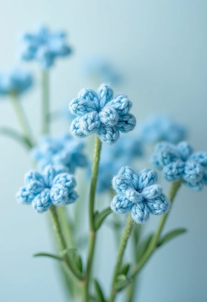 26 Floral Designs to Learn How to Crochet a Flower Easily - 7. Simple Forget-Me-Not