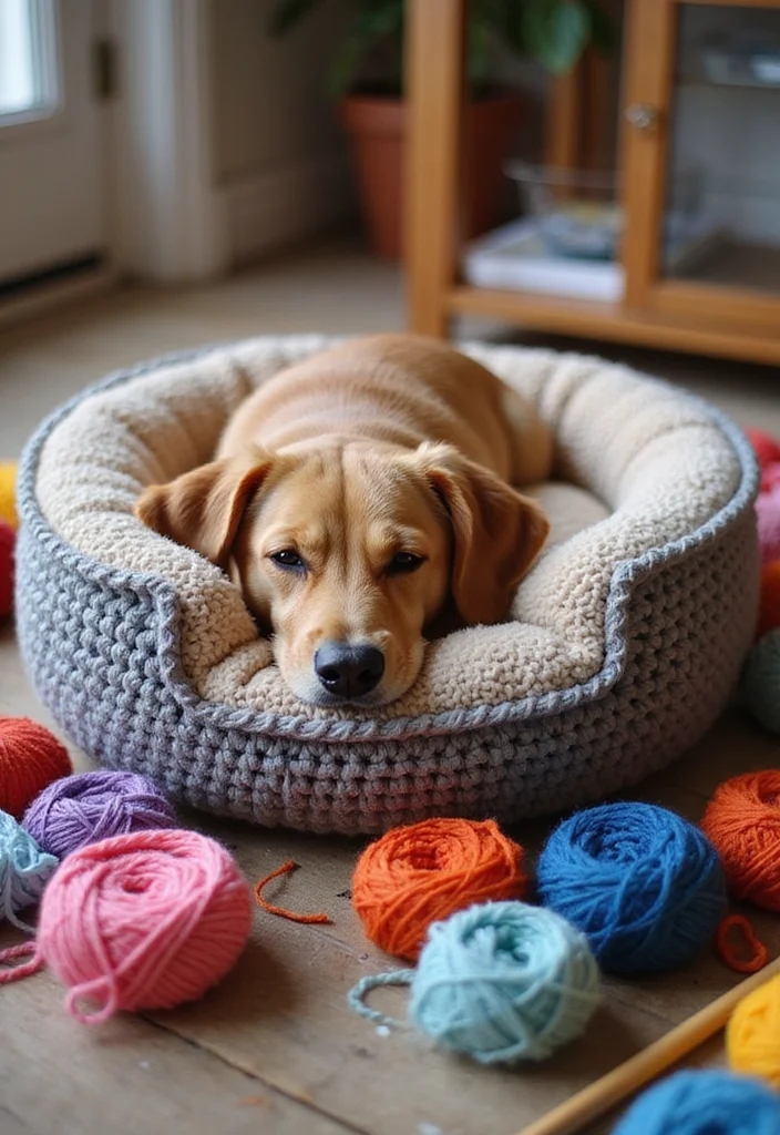 27 Beginner Projects Using Crochet Ideas for Beginners - 23. Crochet Pet Beds