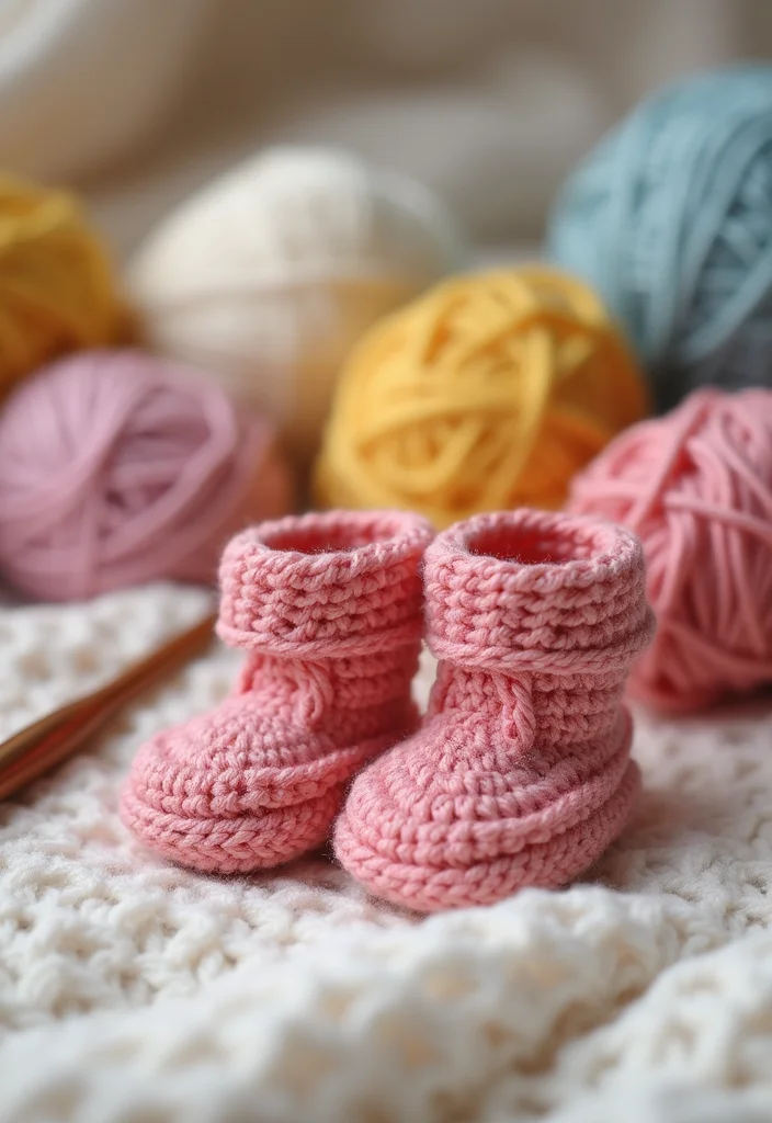27 Beginner Projects Using Crochet Ideas for Beginners - 6. Baby Booties