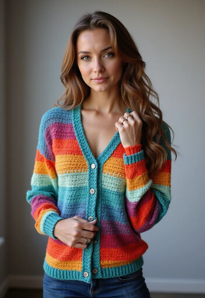 27 Cozy Crochet Cardigan Patterns That You'll Love - 10. The Color Block Cardigan