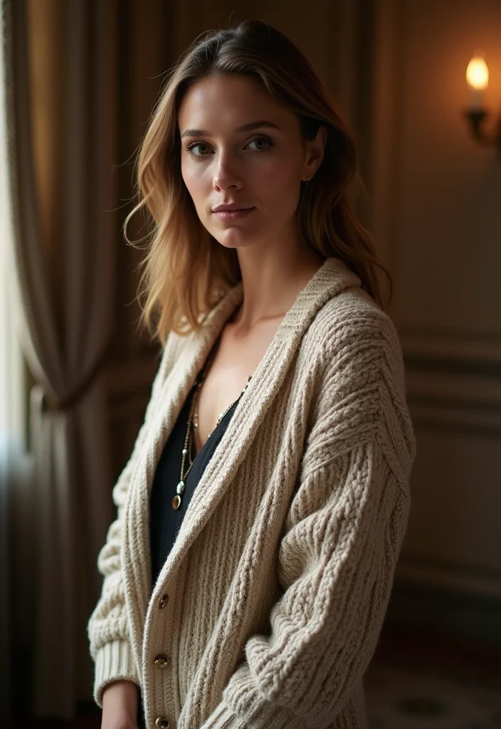 27 Cozy Crochet Cardigan Patterns That You'll Love - 25. The Sophisticated Evening Cardigan